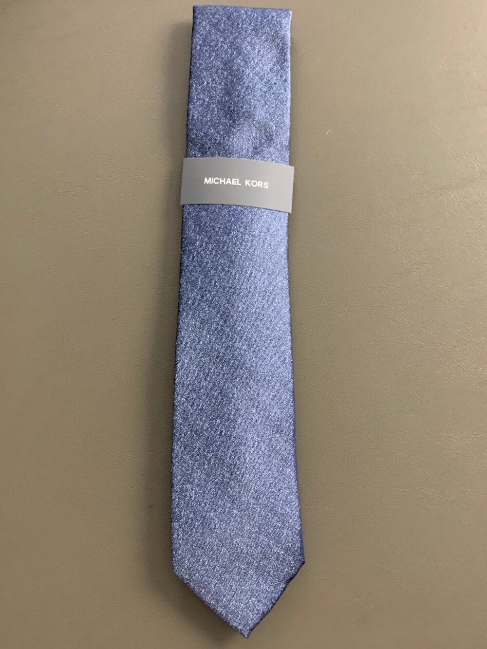 Michael Kors Men's 3'' Silk Blend Neck Tie, Blue Drew Solid, One Size